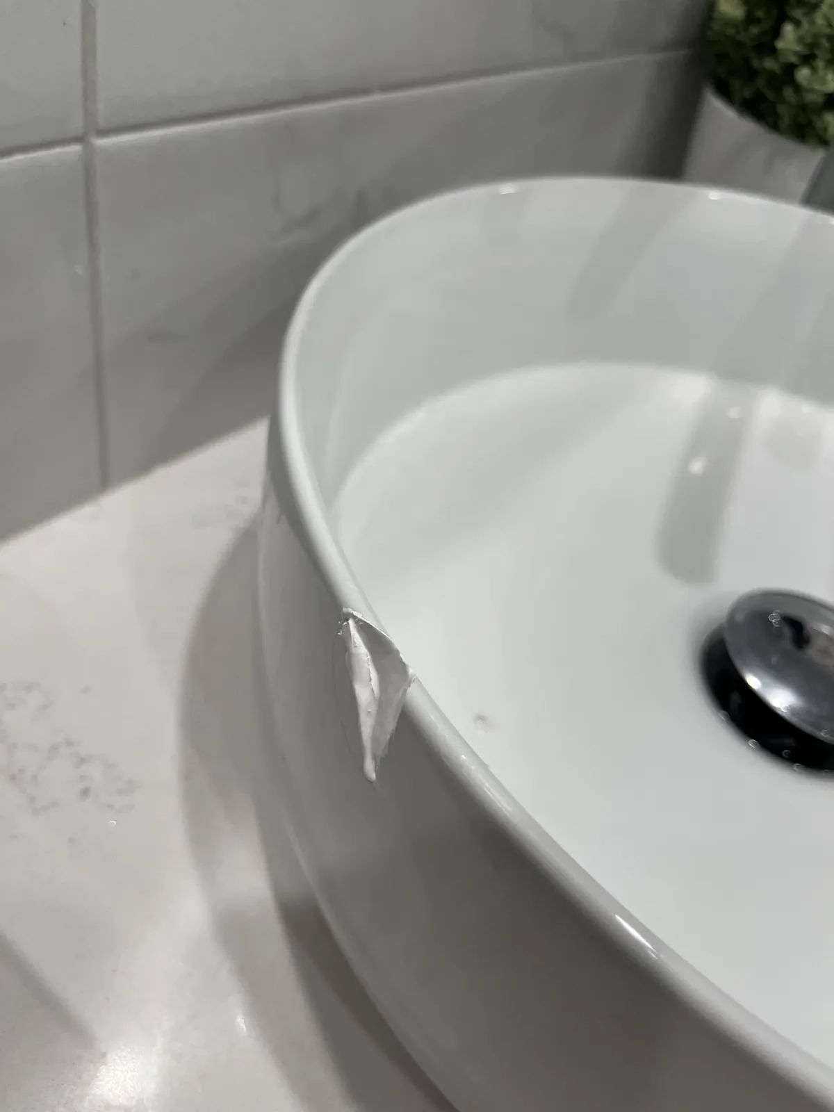Before: a sink