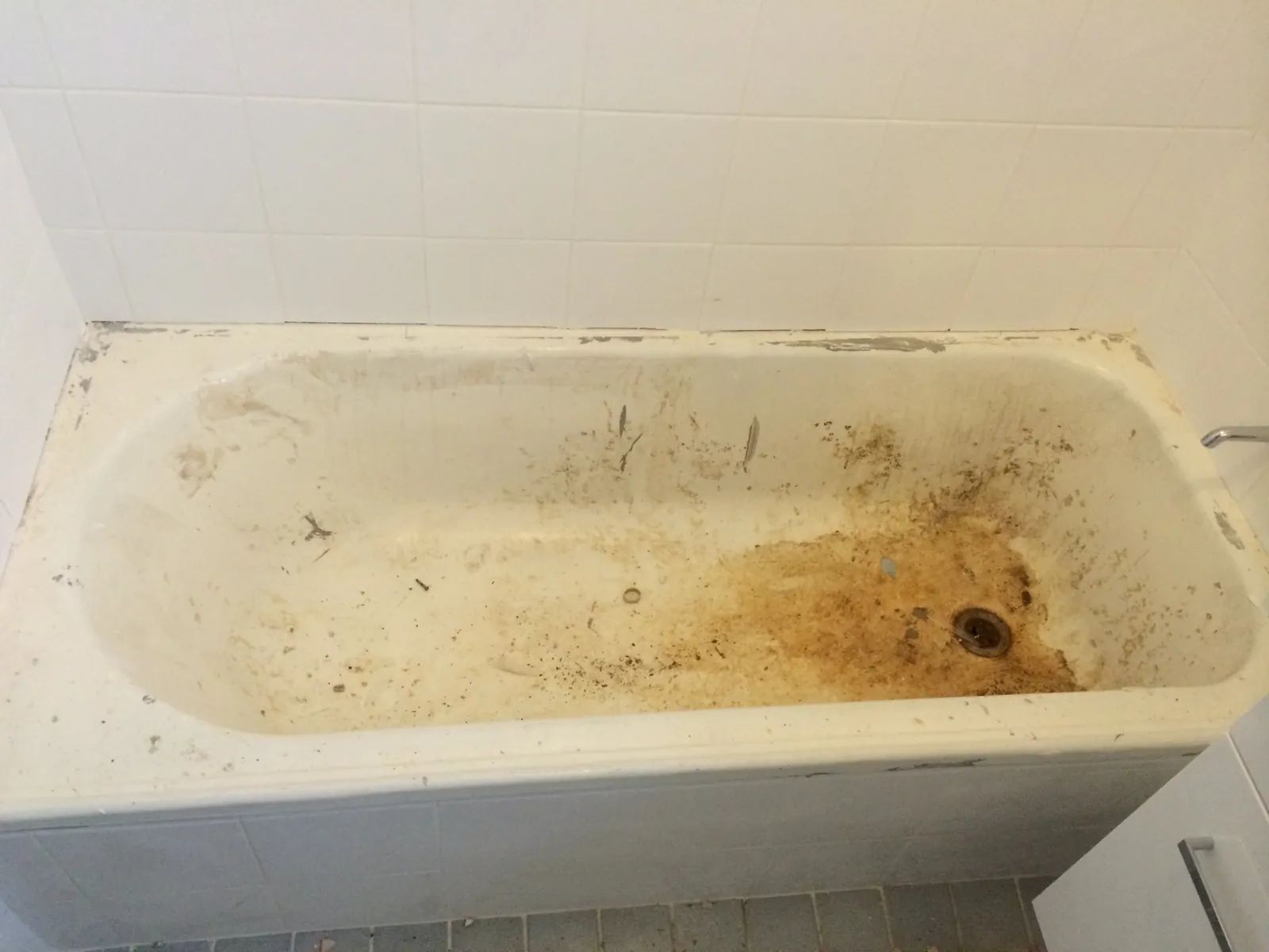 Before: a bath
