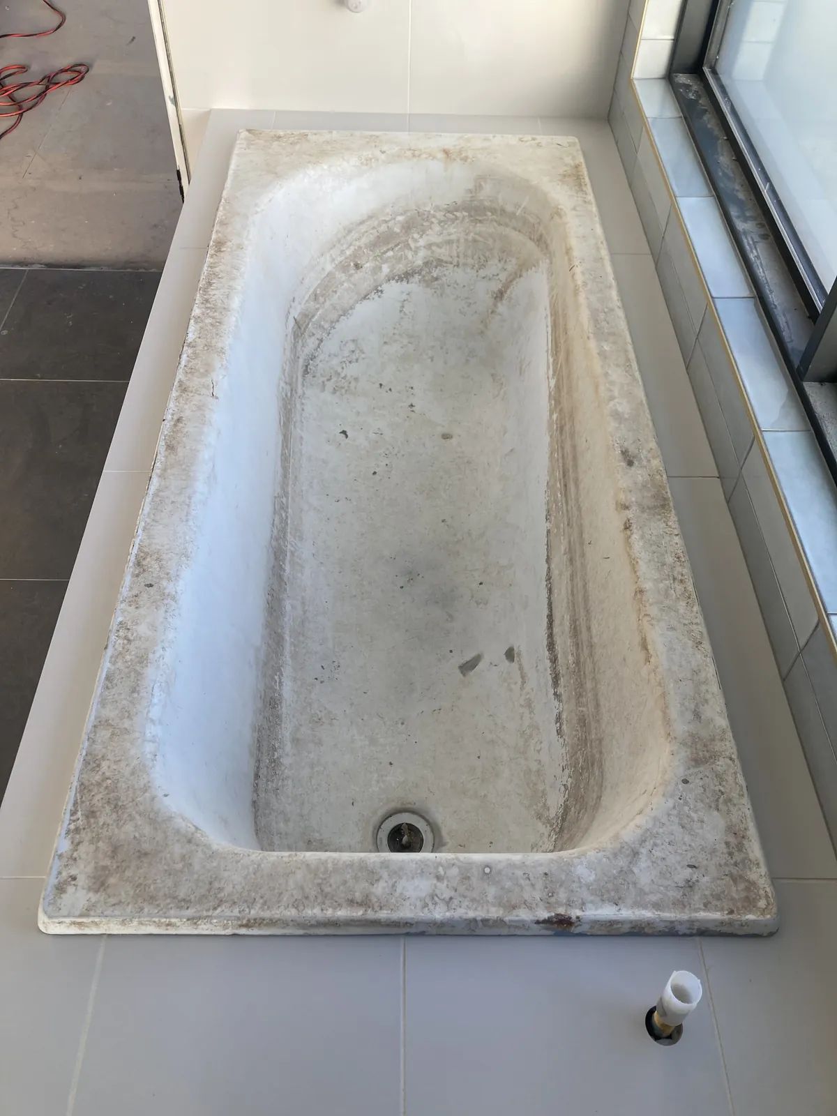 Before: a bath