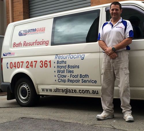 Chris with his Ultraglaze van